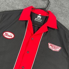 Elvis Presely Motors Graceland Mechanics Shirt Mens Medium Black Button Up Elvis Presely Motors Graceland Mechanics Shirt Mens Medium Black Button Up