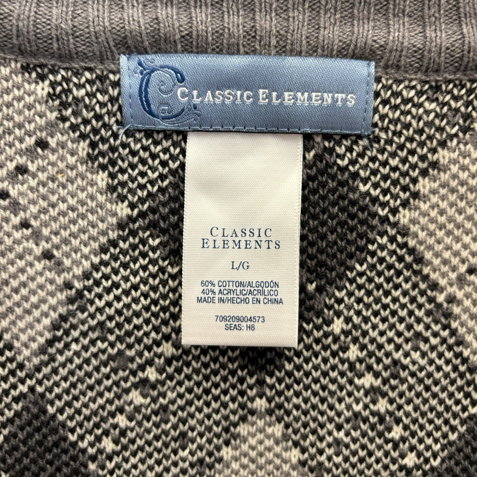 Vintage Classic Elements Argyle Plaid Sweater Siz… - image 6