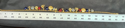 Vintage TRIFARI NAUTICAL NECKLACE EARRING SET Signed Estate Summer Sailing #32 - Imagen 9 de 10
