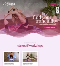 Yoga Website Design for Sale with Free VPS Web Hosting 🌿