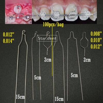 Dental Metal S.S Orthodontic Wire Preformed Kobayashi Ligature Ties Twist Wires