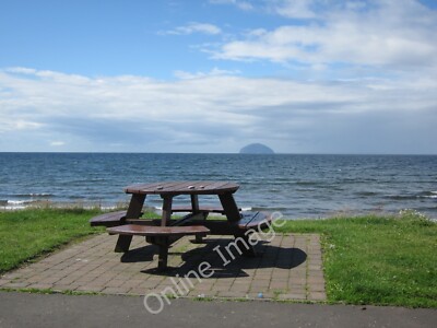 Photo 6x4 Ainslie Car Park Girvan Picnic table at the car park with nice  c2011