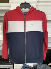 Tommy Hilfiger Sweatershirt Hoodie Full Zip Youth Size Large 16-18 Vintage GUC