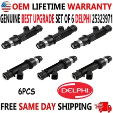 Genuine x6 DELPHI Best Upgrade Fuel Injectors for 2000-05 Buick Century 3.1L V6