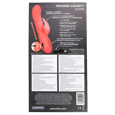 Calexotics California Dreaming Orange County Cutie Vibrator Waterproof  Orange | eBay