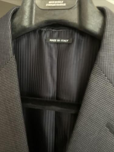 Giorgio Armani Wall Street Jacket Cost Blazer Men's Size 50 Navy Blue New $3495 - Picture 2 of 6