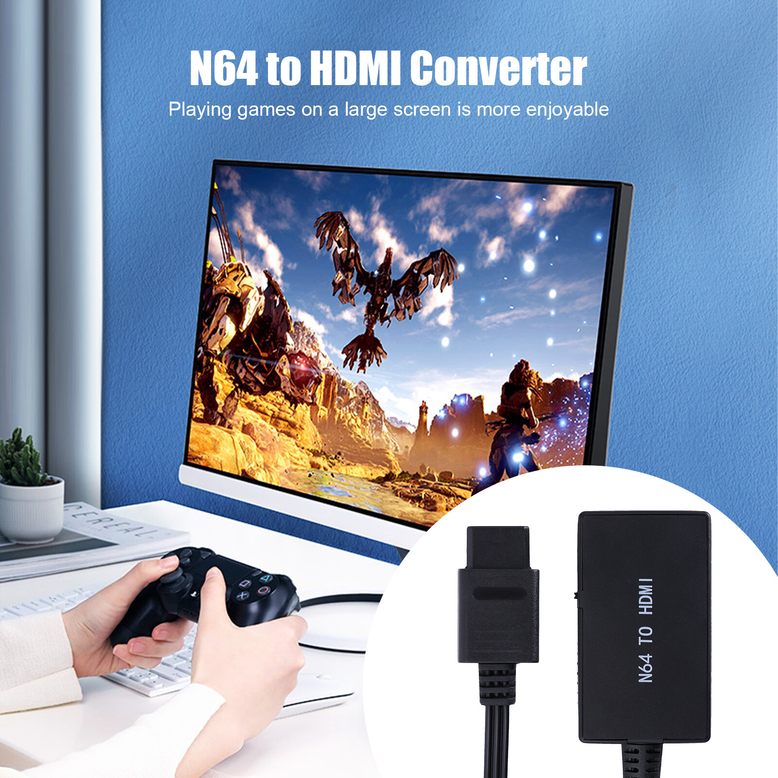 For Nintendo64 To HDM HD Link Cable N64 To a New HDMI TV Converter Adapter US 