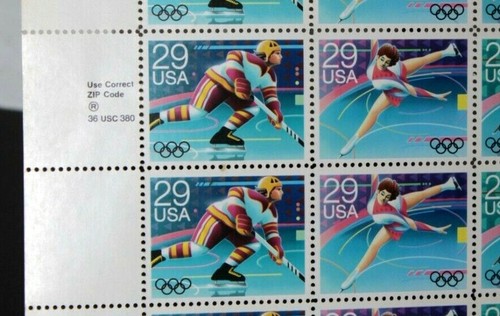 1992 Scott #2611 - 2615 16th Winter Olympics 29c Postage Stamps Sheet of 25 NEW - Picture 2 of 6