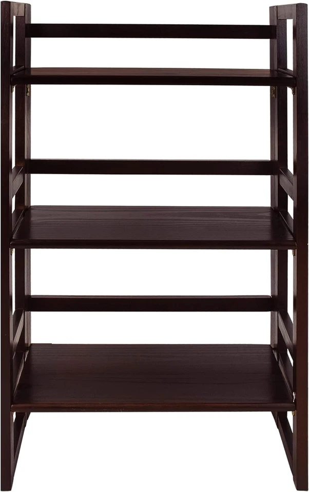 3 Tier Portable Bookshelf Bookcase For Small Space Dorm Open Three Shelf Display - Image 2 of 4