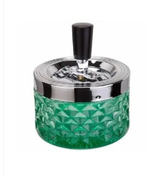 Textured Glass Spinning Ashtray Purple or Green eBay