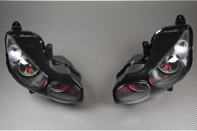 Phare Kawasaki ZZR 1400 double optique avant étanche anti-buée pour moto ZXT40 2006-2011