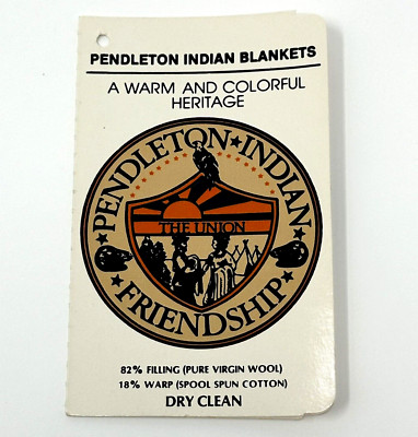 Pendleton Tags Pendleton Woolen Mills Wool Beaver State Robe Paper Product Tag ONLY No ...