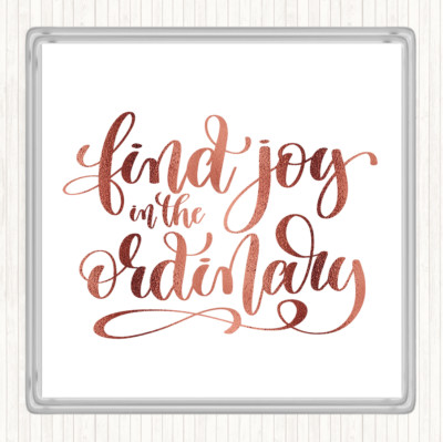 Rosegold Find Joy In Ordinary Zitat Getränke Matte Untersetzer