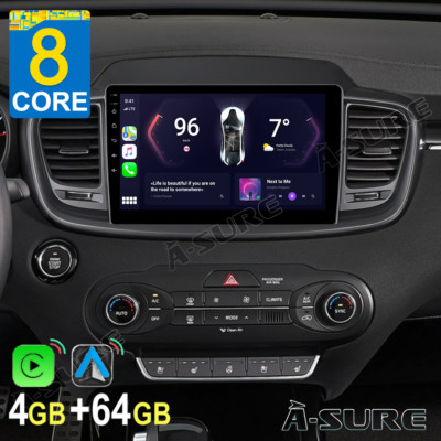 8 Core 4+64GB 10.1'' Carplay for Kia Sorento 2015-2020 Android 13 Radio Stereo