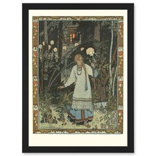 Ivan Bilibin Illustration Fairy Tale Vasilisa Beautiful 1990 Framed A3 Art Print