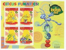 Disney 1998 Palau - A Bug's Life, Sheetlet Nº8395, Circus Fanatics - MNH