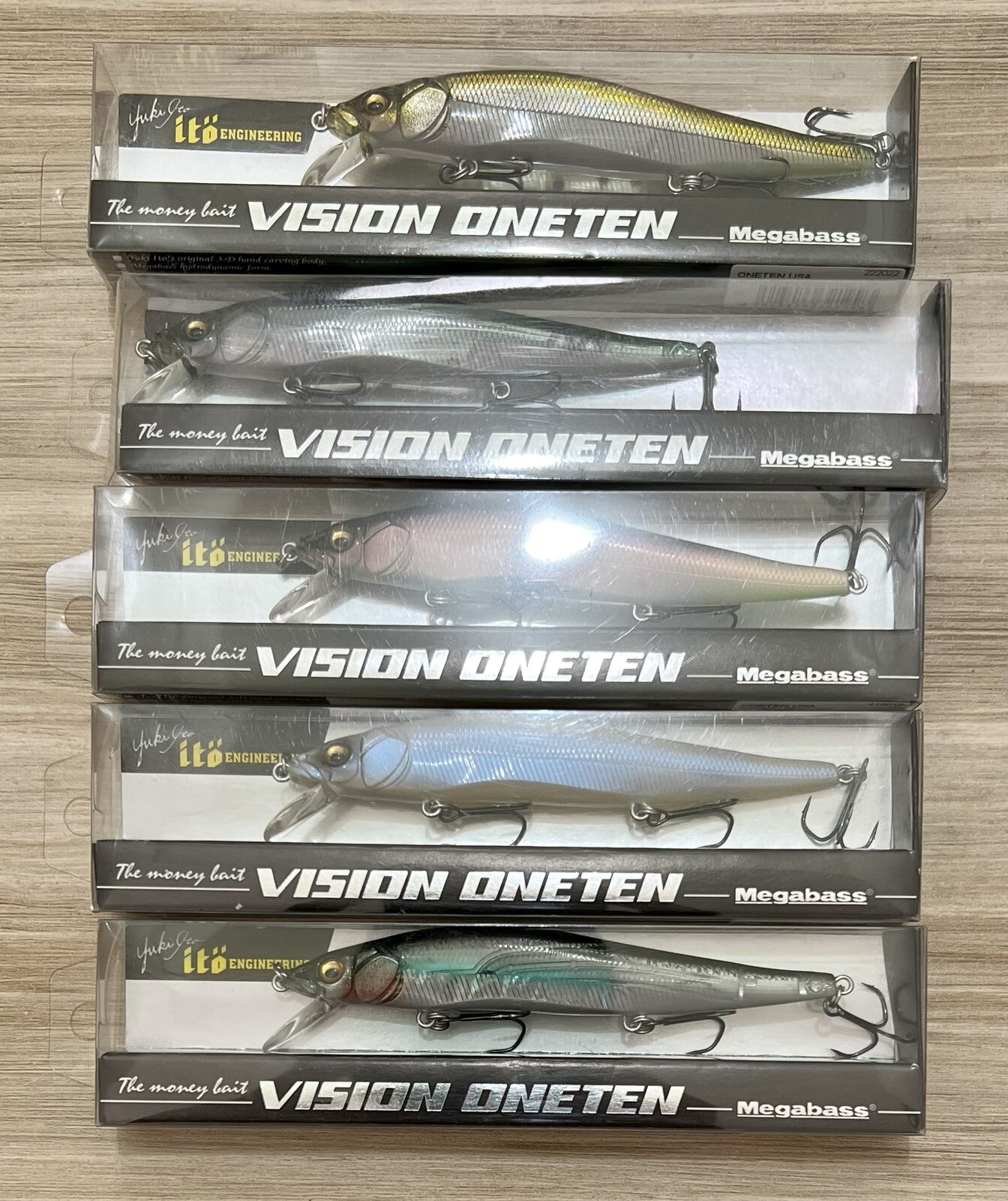 Megabass (Lot Of 5) Ito Vision Oneten Suspending Jerkbaits, Free Shipping!NWT! - Image 12