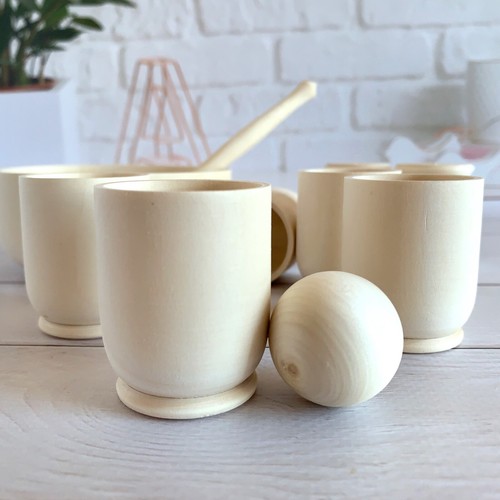 Wooden Sorter Toy, Montessori educational toy, Cups and Balls sorting toy - Picture 6 of 8
