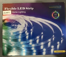 Pangton Villa 32.8f RGB 5050 Color Changing LED Strip Lights With Remote