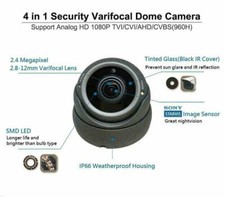 1080P Security Camera 2.8mm-12mm Varifocal Lens Dome HD TVI CVI AHD CVBS Black