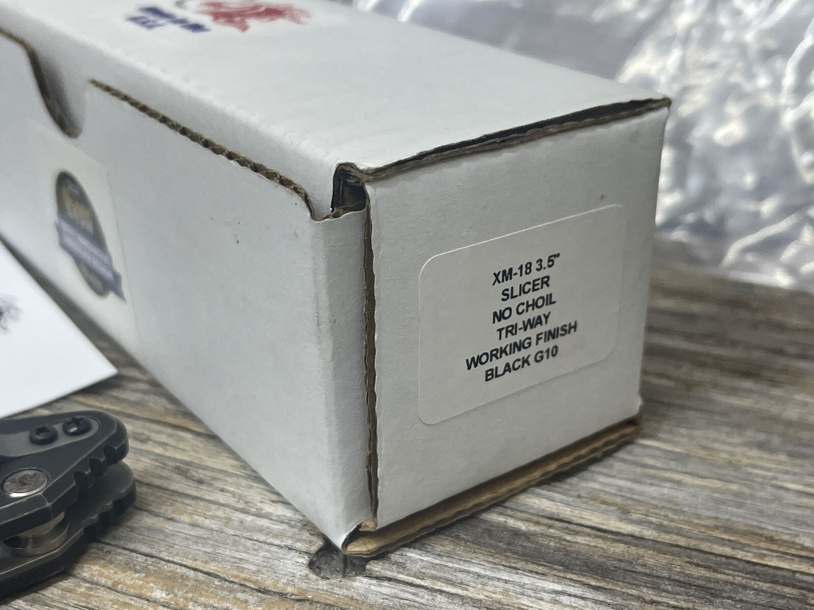 Hinderer XM18 3.5 No Choil Slicer Working Finish W/ Battle Black! Beautiful! eBay