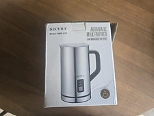 Secura Automatic Milk Frother Warmer Hot/Cold Milk MMF-015 Stainless Opened Box