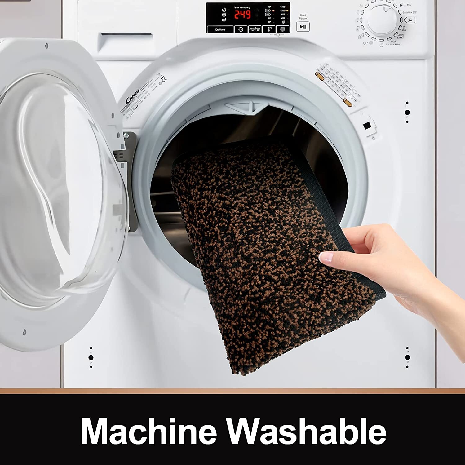 Mibao Door Mat Dirt Trapper Indoor/Outdoor 40cmX60cmBrown BlackFREE