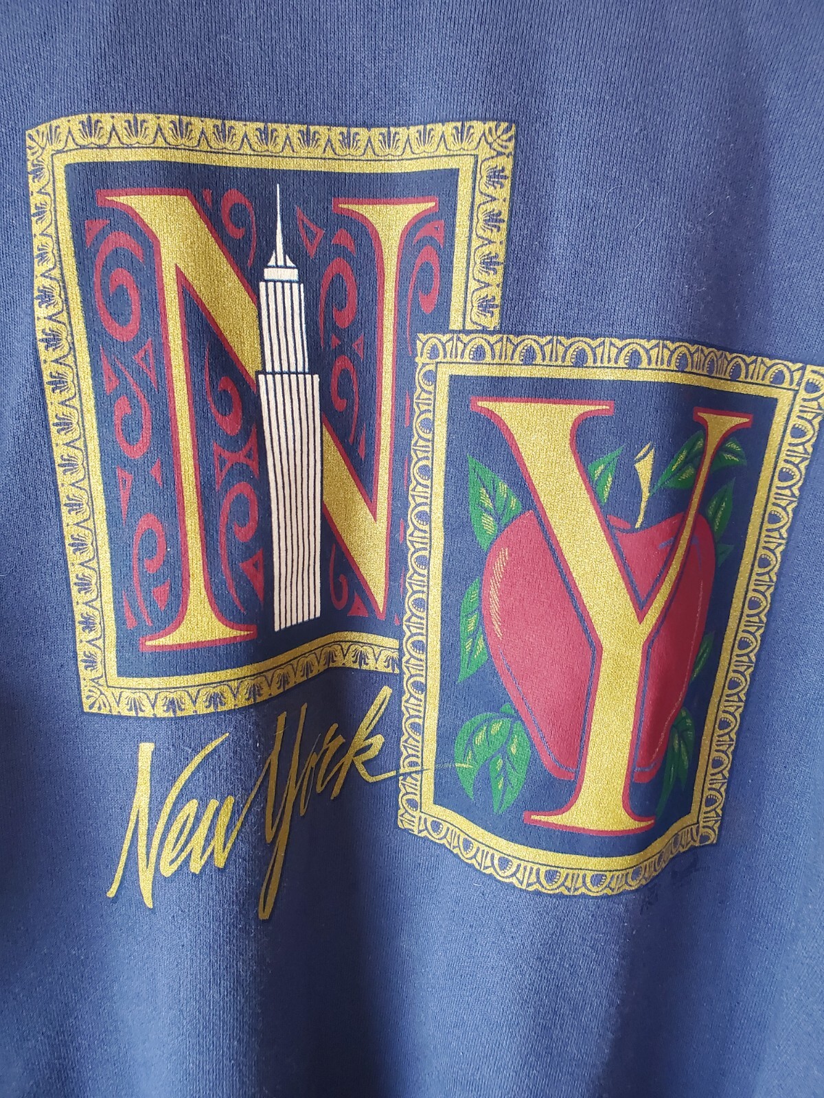 Vintage 80s-90'S Delta Fifty-Fifty college sweatshirt, Made in USA, Men's XL polyester blue type Vintage Second Hand
