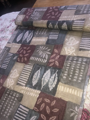 7 Yd Fabric Multi Color Fall Print Poly Cotton Drapery Upholstery 60”w - 第 1/6 張圖片