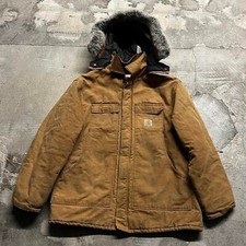 Vintage 90s carhartt canvas hooded chore coat