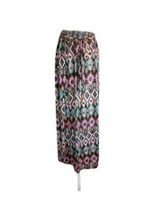 Lucky and Blessed Pull On Maxi Skirt Size M Aztec Print 2 Slits Beach Cover up