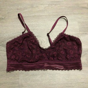 maroon lace bralette