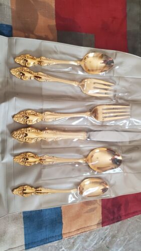 Oneida LTD Gold Electroplate Silverware 1881 | Set Of 6 - Picture 2 of 3