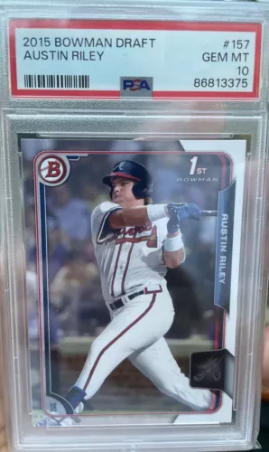 AUSTIN RILEY RC PSA 10 | 2015 | 1st Bowman Draft Rookie | #157 | Atlanta Braves
