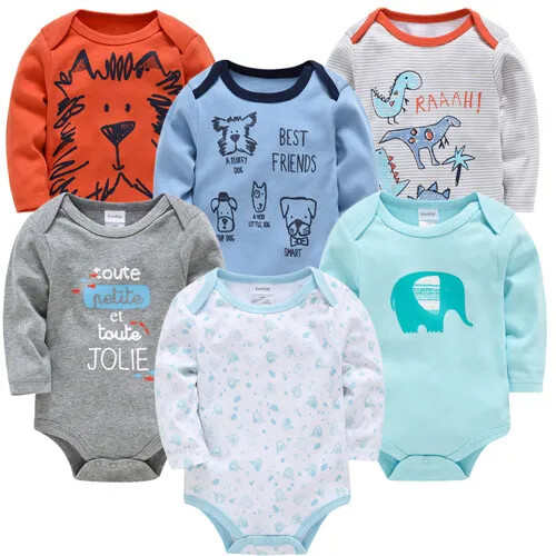 Neu Baby Jungen Mädchen Body 6-teilig 3-teilig 100 % Baumwolle Baby 0-12 Monate Kleidung - Bild 22 von 32