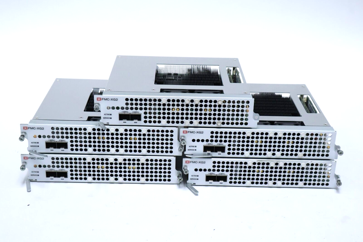 LOT OF 5) Fortinet FMC-XG2 2-Port 10Gbps SFP+ Security LOT OF 5) Fortinet FMC-XG2 2-Port 10Gbps SFP+ Security