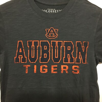 Auburn Tigers Team Name And LogoT-Shirt Colosseum Color Charcoal