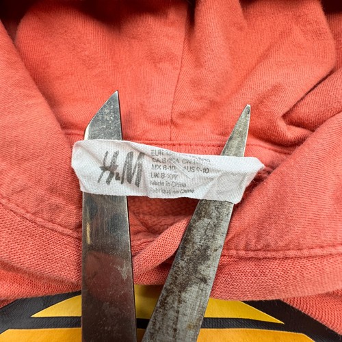 H&M Kids Size 8–10 Youth Orange Adventure Explorers Graphic Hooded Sweatshirt - Picture 3 of 11