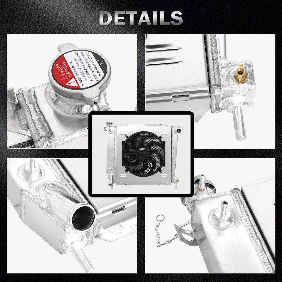 3 Row Aluminum Radiator+Shroud Fan For 1985-1994 Ford Explorer Ranger Bronco II — 第 4/4 张图片