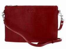 Esquire Silk Small Crossbody Bag Clutch Umhängetasche Tasche Red Rot Neu