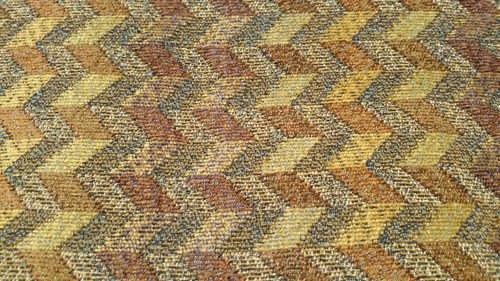 Tessuto tappezzeria Thomas marrone/grigio chevron 50" 11yds BTY - Foto 7 di 10