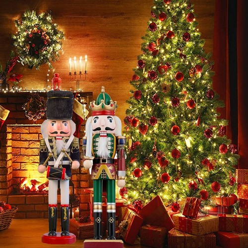 Soldato Schiaccianoci di Natale in Legno Altezza 30 cm Decorazioni Natalizie - Imagen 27 de 35