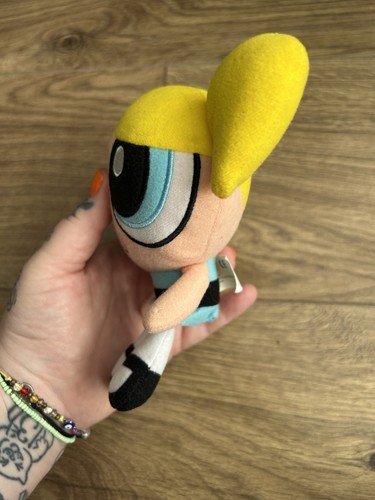Vintage Trendmasters Bubbles Powerpuff Girl Beanie Plush Soft Toy 1999 Cartoon - Picture 9 of 14
