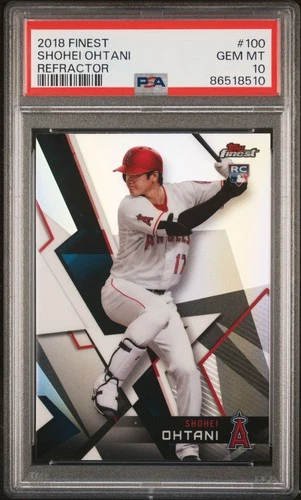2018 Finest Refractor #100 SHOHEI OHTANI RC Angels Dodgers PSA 10 GEM MINT