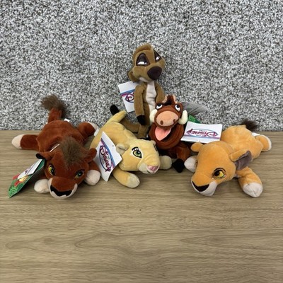 Disney Store Lion King Mini Bean Bag Plush Set Of 5 Kiara Kovu Timon Pumba Nala