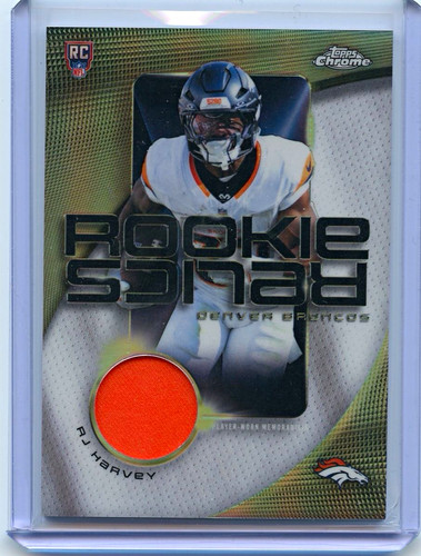 2025 Topps Chrome Football Rookie Relics RJ Harvey Broncos #RR-RH Patch