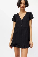 Urban Outfitters Bria Pleated Frock Dress Women's Size Medium