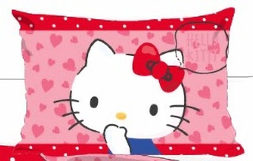 Hello Kitty Wende-Bettwäsche-Set 135x200 80x80 Baumwolle Mädchen Bettzeug Katze - Bild 2 von 4
