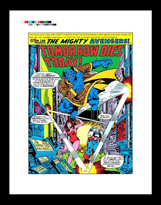 George Perez Avengers #167 Beast Rare Production Art Pg 1