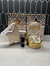 🌟DIOR 2025 HOLIDAY SNOW GLOBE + Star Ornament & Mini Lipstick Set 🌟